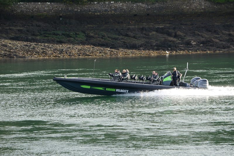 Speedboat on the Menai Strait