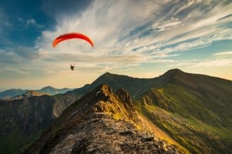 Paragliding in Wales