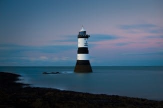 Lighthouse just off the coast of Anglesey